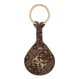 Guess AirTag Holder 4G Logo Brun