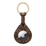 Guess AirTag Holder 4G Logo Brun