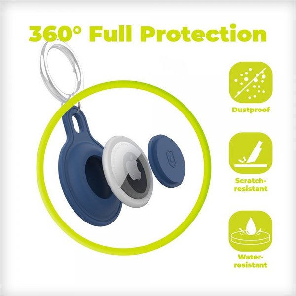 Mobile Origin AirTag Holder Keychain Outdoor Blå