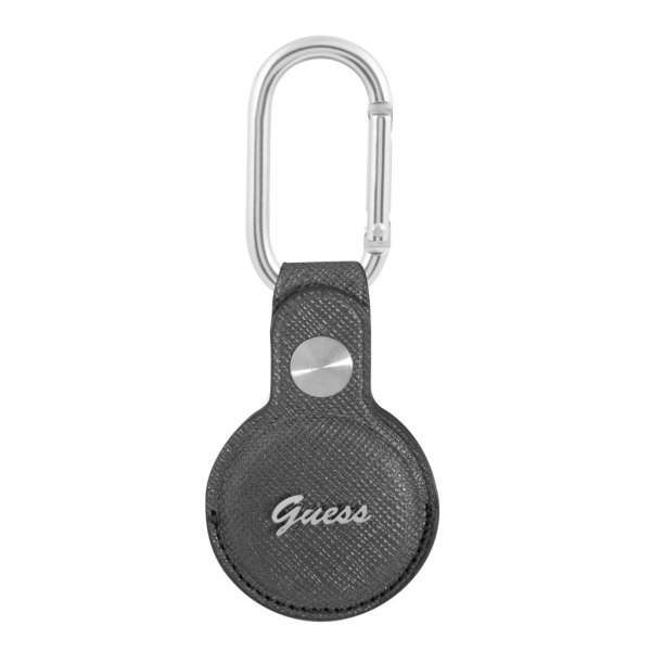 Guess AirTag Holder Saffiano Grå