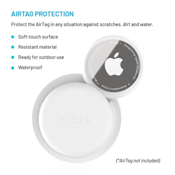 Fixed AirTag Holder Silky Sticker Hvit