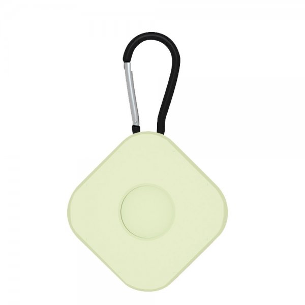 Apple AirTag Holder i Silikon med Karabinkrok Square Grønn