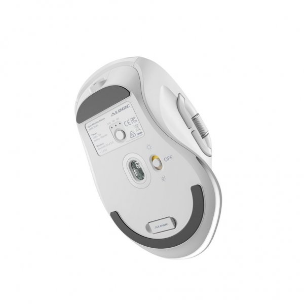 ALOGIC Trådløs Mus Apex Bluetooth USB-C Rechargeable 7 Keys Hvit