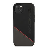 AMG iPhone 13 Deksel Liquid Silicone Two Tone Svart