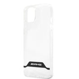 AMG iPhone 13 Deksel Electroplated Horizontal Stripes Hvit Transparent