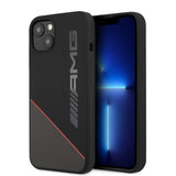 AMG iPhone 13 Mini Deksel Liquid Silicone Two Tone Svart