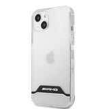 AMG iPhone 13 Mini Deksel Electroplated Horizontal Stripes Hvit Transparent