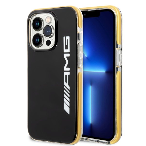 AMG iPhone 14 Pro Max Deksel med Logo Svart Gul