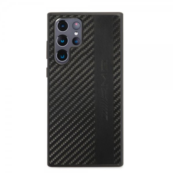 AMG Samsung Galaxy S22 Ultra Deksel Leather Stripe Carbon Svart