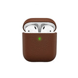 KeyBudz AirPods (1/2) Deksel PodSkinz Ekte Skinn Brun
