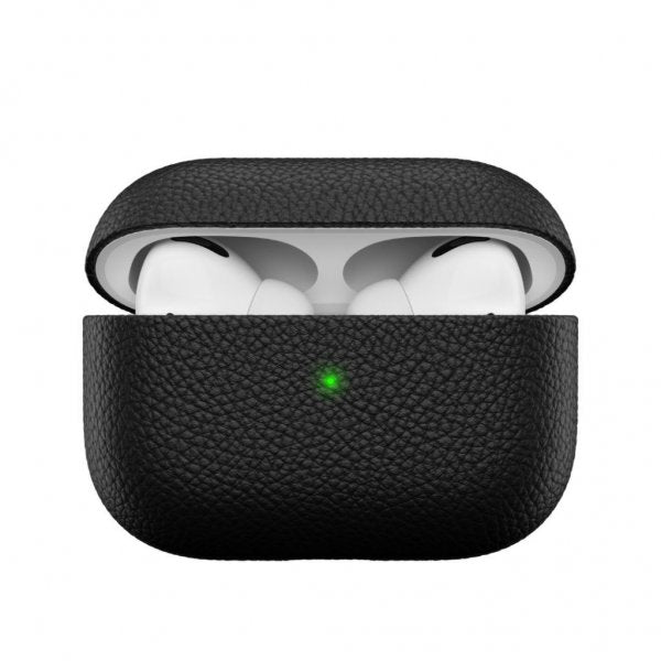 KeyBudz AirPods Pro Deksel PodSkinz Ekte Skinn Svart