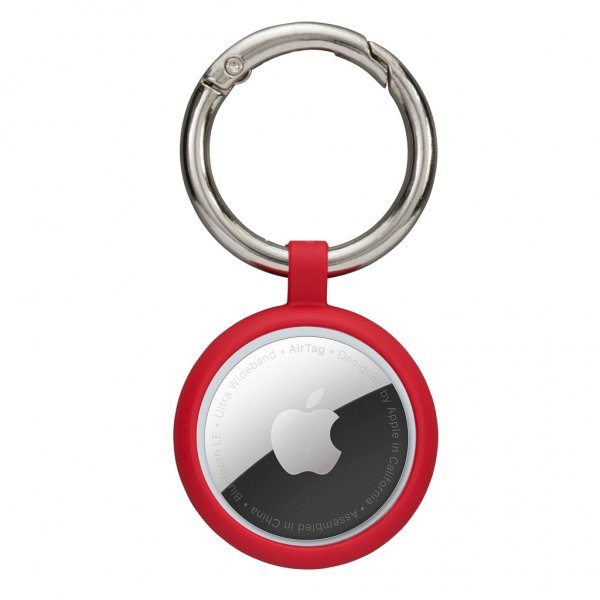 dbramante1928 Apple AirTag Holder Greenland Key Ring Candy Red