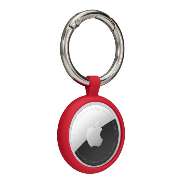 dbramante1928 Apple AirTag Holder Greenland Key Ring Candy Red