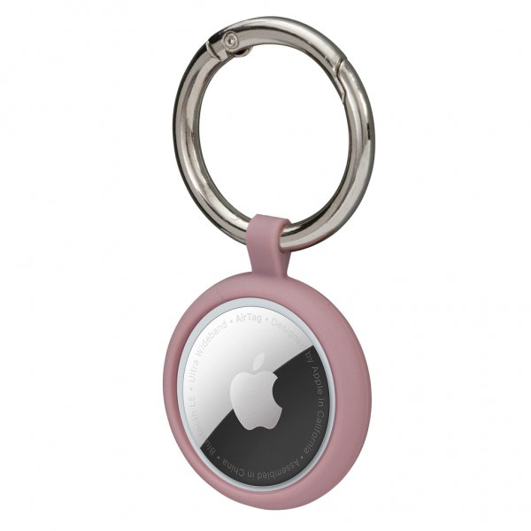 dbramante1928 Apple AirTag Holder Greenland Key Ring Pink Sand