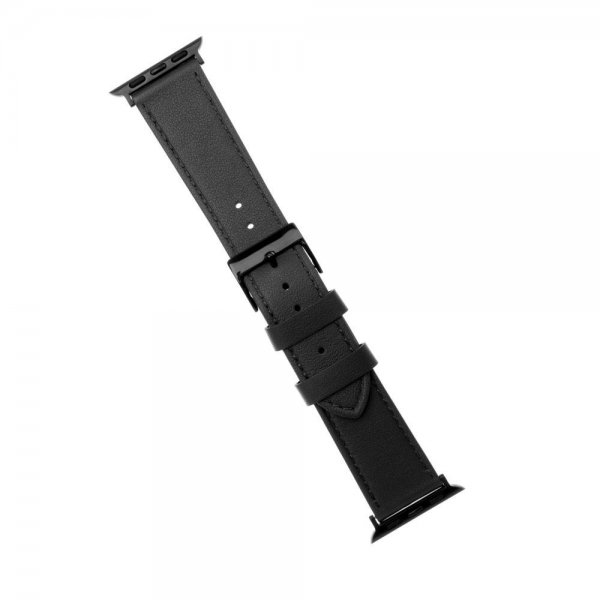 Fixed Apple Watch 38/40/41/42mm Armbånd Leather Strap Svart