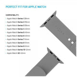 Fixed Apple Watch 38/40/41/42mm Armbånd Silicone Sporty Strap Grå