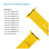 Fixed Apple Watch 38/40/41/42mm Armbånd Silicone Sporty Strap Gul
