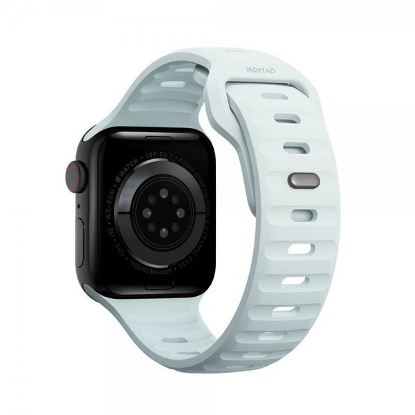 Nomad Apple Watch 38/40/41/42mm Armbånd Sport Band Icy Blue Glow