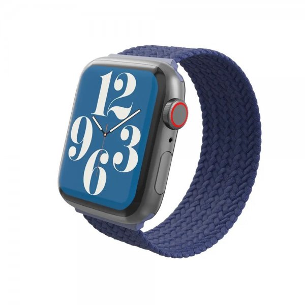 Gear4 Apple Watch 38/40/41/42mm Armbånd Braided Watch Band Large Navy Blue