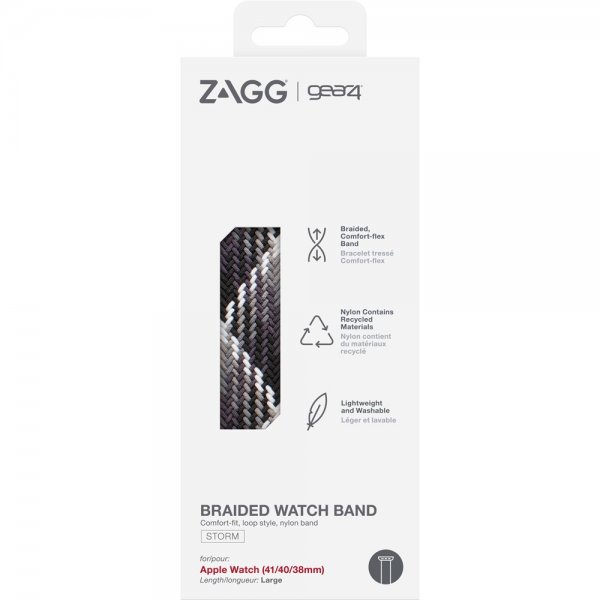 Gear4 Apple Watch 38/40/41/42mm Armbånd Braided Watch Band Large Storm