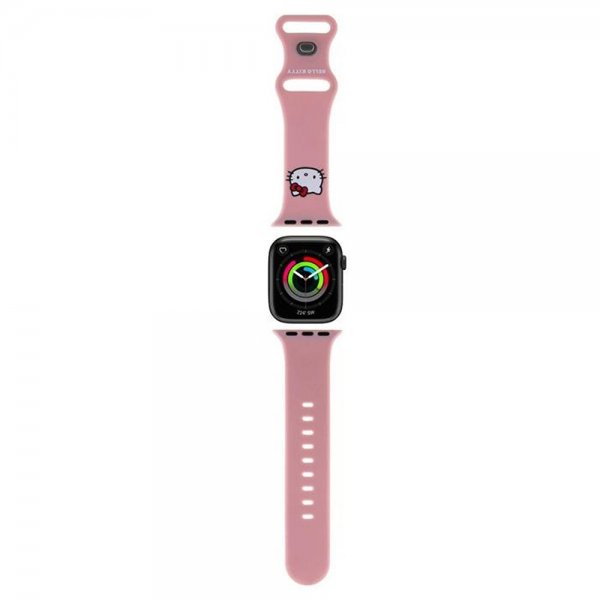 Hello Kitty Apple Watch 38/40/41/42mm Armbånd Liquid Silicone Rosa