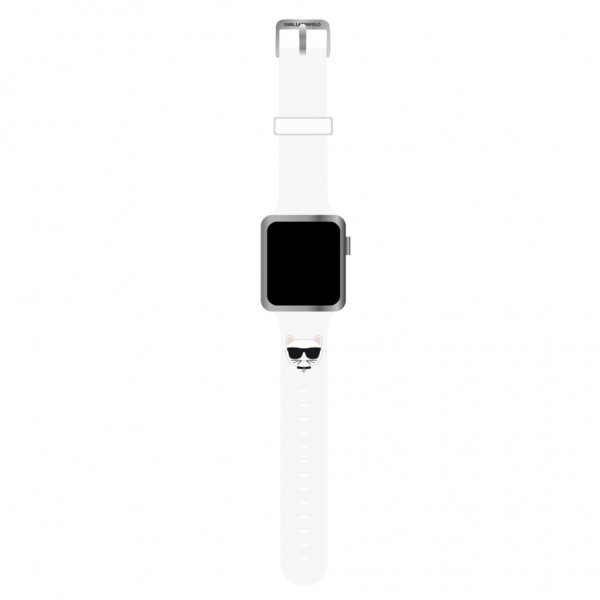 Karl Lagerfeld Apple Watch 38/40/41mm Armbånd Choupette Hvit