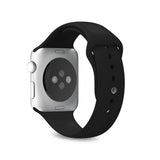 Puro Apple Watch 38/40/41/42mm Armbånd ICON Silicone Band Svart