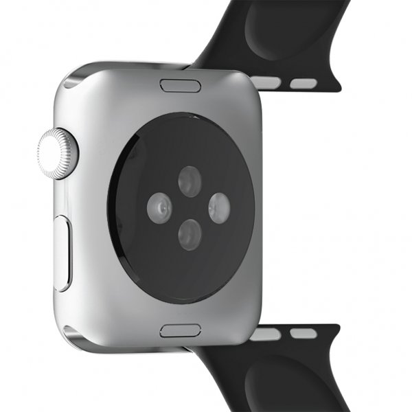 Puro Apple Watch 38/40/41/42mm Armbånd ICON Silicone Band Svart