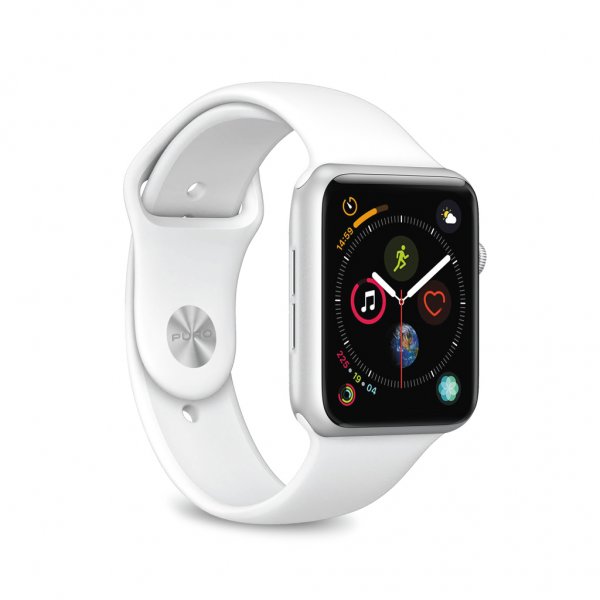 Puro Apple Watch 38/40/41/42mm Armbånd ICON Silicone Band Hvit