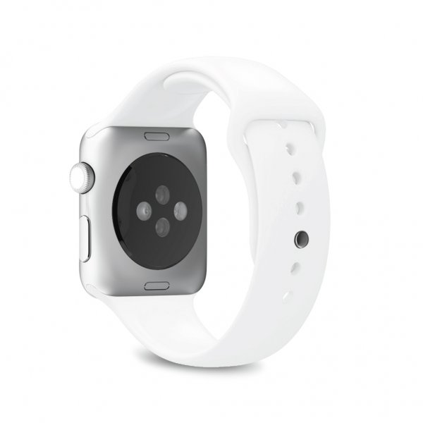 Puro Apple Watch 38/40/41/42mm Armbånd ICON Silicone Band Hvit