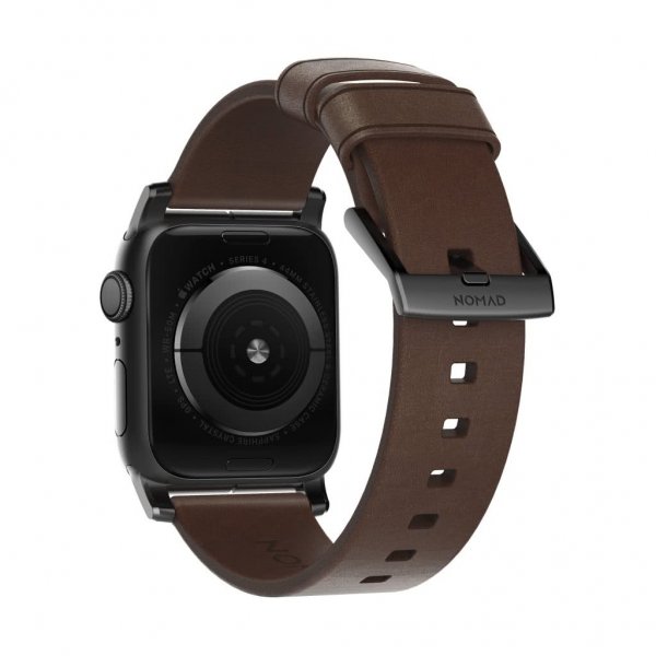 Nomad Apple Watch 38/40/41/42mm Armbånd Modern Band Black Hardware Rustic Brown