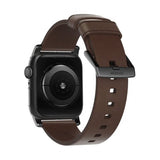 Nomad Apple Watch 38/40/41/42mm Armbånd Modern Band Black Hardware Rustic Brown