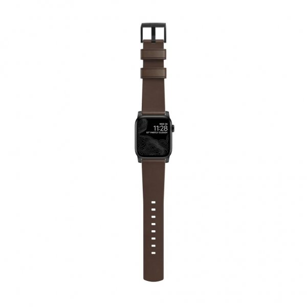 Nomad Apple Watch 38/40/41/42mm Armbånd Modern Band Black Hardware Rustic Brown