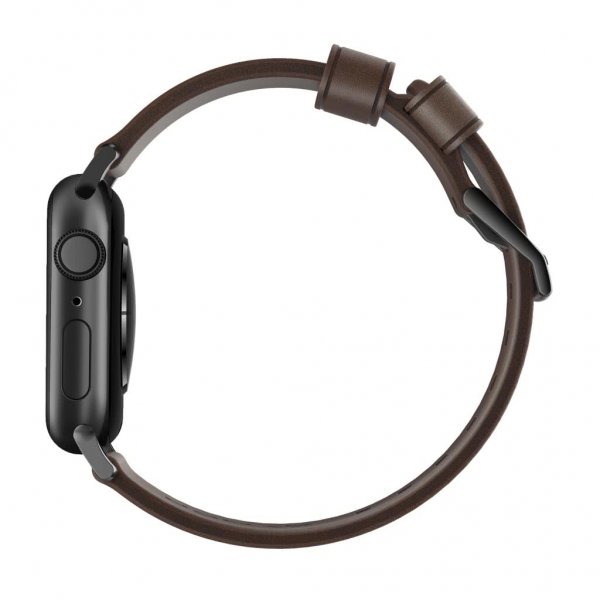 Nomad Apple Watch 38/40/41/42mm Armbånd Modern Band Black Hardware Rustic Brown