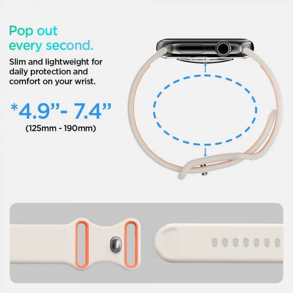 Spigen Apple Watch 40/41/42mm Armbånd Nano Pop Orange Beige