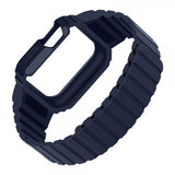 Apple Watch 40/41mm Armbånd Deksel Silikon Magnetlukking Blå