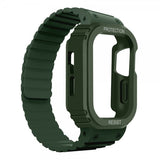 Apple Watch 40/41mm Armbånd Deksel Silikon Magnetlukking Grønn