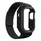 Apple Watch 40/41mm Armbånd Deksel Silikon Magnetlukking Svart