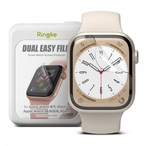 Ringke Apple Watch 40/41mm Skjermbeskytter Dual Easy Film 3-pack