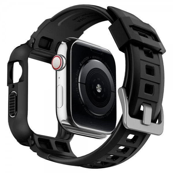 Spigen Apple Watch 40/41mm Deksel med Armbånd Rugged Armor Pro Svart