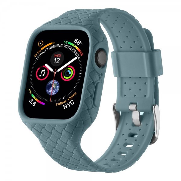 Apple Watch 41mm Armbånd Vevtekst Grønnblå