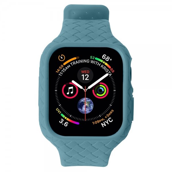 Apple Watch 41mm Armbånd Vevtekst Grønnblå