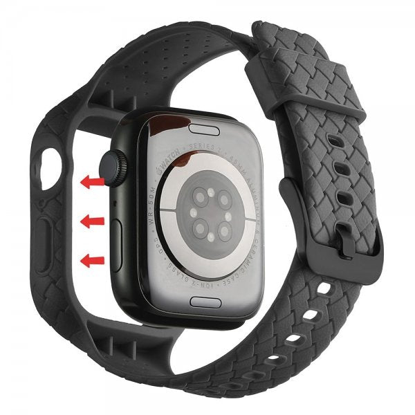 Apple Watch 41mm Armbånd Vevtekst Svart
