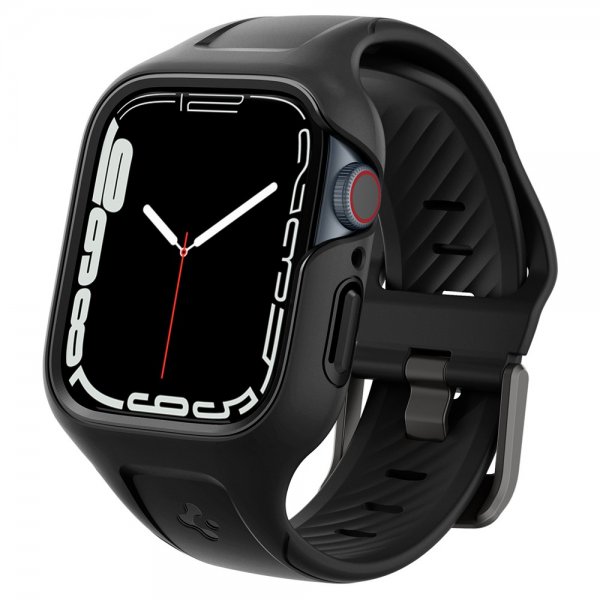 Spigen Apple Watch 41mm Deksel med Armbånd Liquid Air Pro Svart
