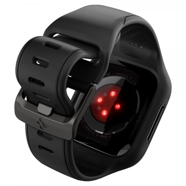 Spigen Apple Watch 41mm Deksel med Armbånd Liquid Air Pro Svart
