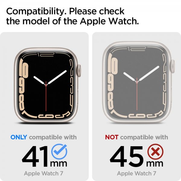 Spigen Apple Watch 41mm Deksel med Armbånd Liquid Air Pro Svart