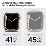 Spigen Apple Watch 41mm Deksel med Armbånd Liquid Air Pro Svart