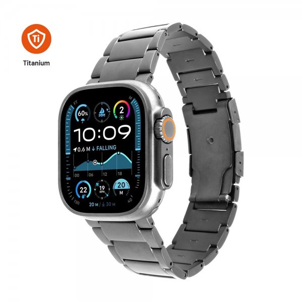 Fixed Apple Watch 42/44/45/46mm Armbånd Titanium Strap Natural