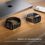 Fixed Apple Watch 42/44/45/46mm Armbånd Titanium Strap Svart