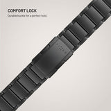 Fixed Apple Watch 42/44/45/46mm Armbånd Titanium Strap Svart